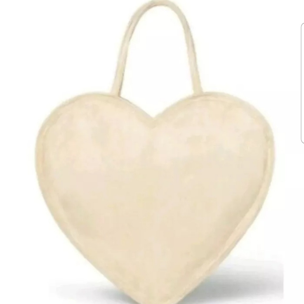 Erin Fetherston Heart Shaped Tote Handbag Tan!